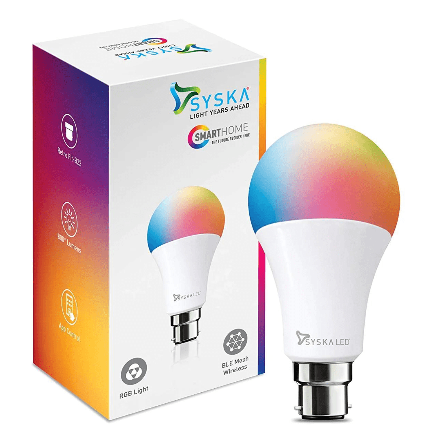 Buy Syska 9W B22 LED RGB Bulb Online At Best Price